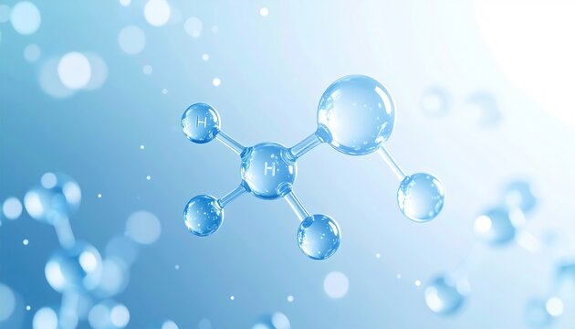 Dynamic bonding animation of ethanol molecule forming with realistic electron shell behavior and atomic motion