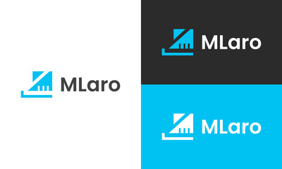 Letter ML creative vector logo design template