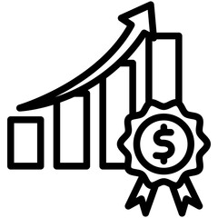 Badge Award outline, mini illustration icon. use for modern concept, print, UI, UX kit, web and app development. Vector related to product offering, marketing, business.