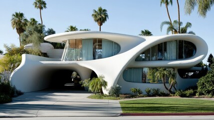 Sculptural Modernist Residence: A Palm Springs Architectural Marvel