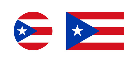 Puerto Rico flag icon set © ValGraphic