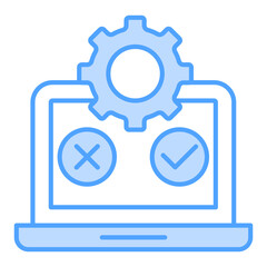 Testing Blue Icon Element For Design