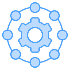 Obraz premium Operations Blue Icon Element For Design