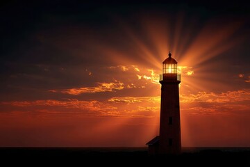 Lighthouse at Sunset