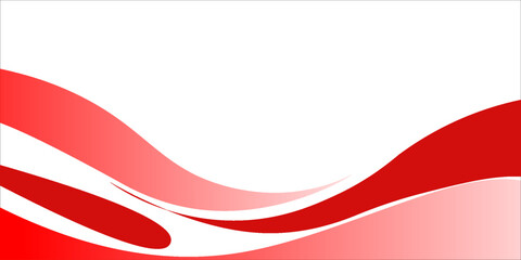 Vector red line background curve element with white space for text and message design, overlapping layers, vector