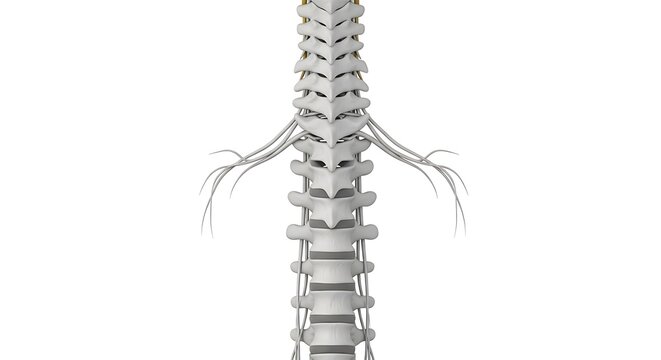 Spine with Nerves Illustration