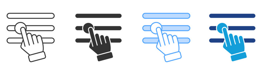 Adjustment Icon Set Multiple Style Collection