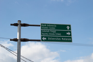 Multi Directional Sign to Key Institutions in Mataram