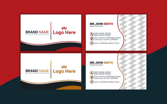 Luxury Black and Red Business Card Design,Professional Business Card Template,Modern Minimalist Business Card Design Template