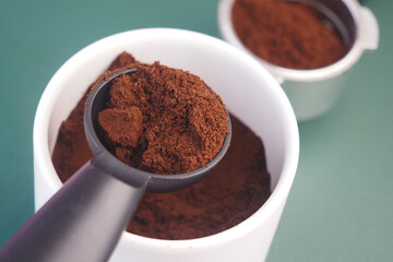 Coffee scoop for brewing morning drink