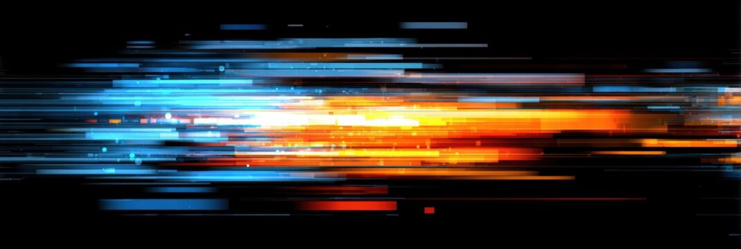 Dynamic cyber technology concept with neon interface elements, ideal for data visualization dashboards, cybersecurity presentations, and tech conference visuals. 