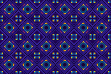 Indigo Geometric Seamless Pattern