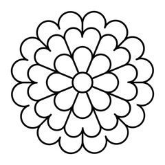 Winter Flower outline icon