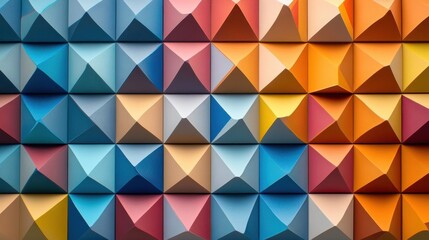 Fototapeta premium Colorful Geometric Pyramid Pattern.