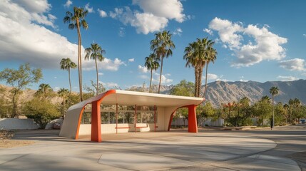 Mid-Century Modern Bus Shelter in Palm Springs, California