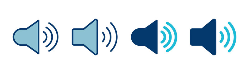 Speaker icon vector isolated on white background. Volume icon. Loudspeaker icon vector. Audio. Sound