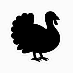 Black and white hen with egg vector illustration