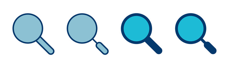 Search icon vector isolated on white background. Glass vector icon. search magnifying glass icon. Find