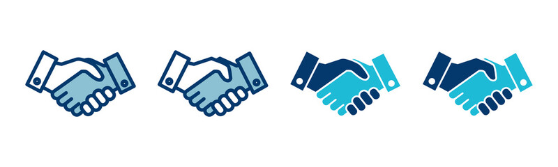 Business handshake icon vector isolated on white background. Handshake icon vector. contract agreement. Trust icon vector. Deal. Done. partnership icon