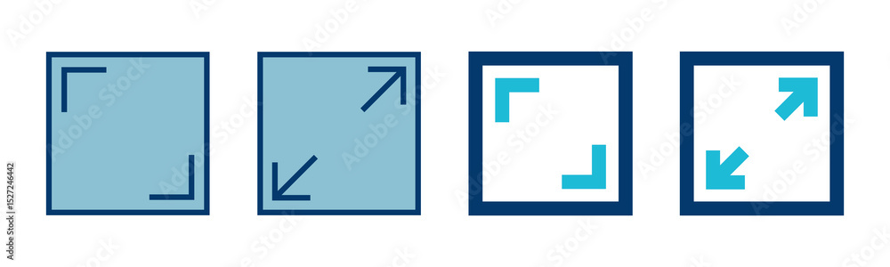 Poster fullscreen icon vector isolated on white background. expand to full screen icon. fullscreen sign ico