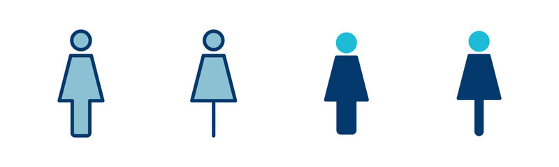 Female icon vector isolated on white background. woman icon vector