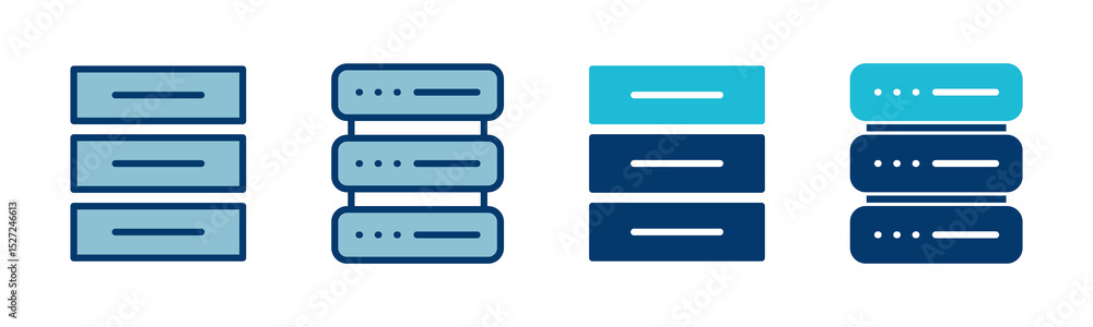 Poster database icon vector isolated on white background. database vector icon