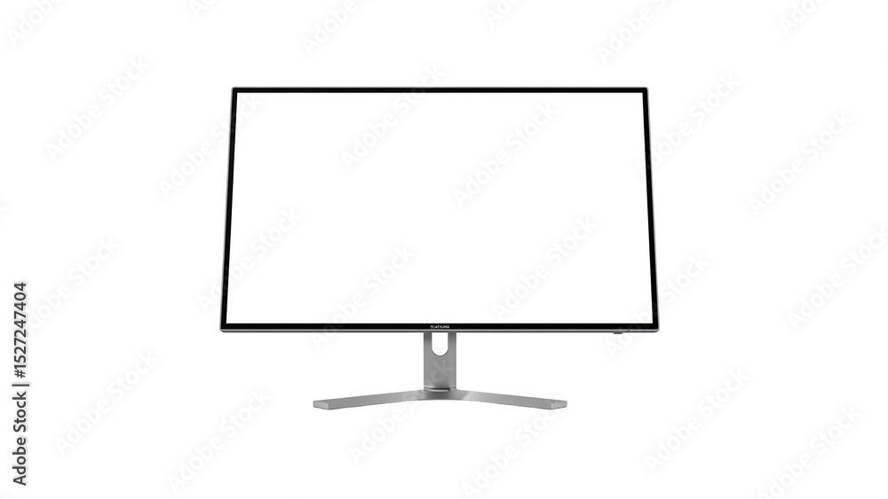 Poster blank computer monitor screen high-resolution display mockup for design presentations