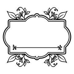 Elegant floral frame border design element