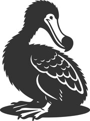 Illustration silhouette of a dodo bird vector drawing © MDAbdul