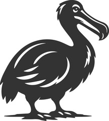 Illustration silhouette of a dodo bird vector drawing © MDAbdul