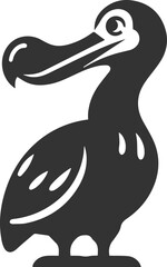 Illustration silhouette of a dodo bird vector drawing © MDAbdul