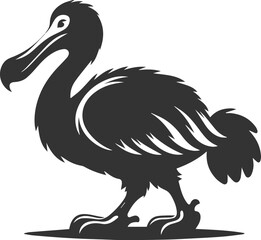 Illustration silhouette of a dodo bird vector drawing © MDAbdul