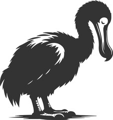 Illustration silhouette of a dodo bird vector drawing © MDAbdul