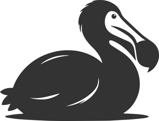 Illustration silhouette of a dodo bird vector drawing © MDAbdul