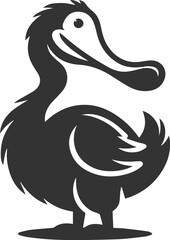 Illustration silhouette of a dodo bird vector drawing © MDAbdul