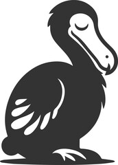 Illustration silhouette of a dodo bird vector drawing © MDAbdul