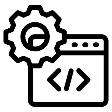 Web Developer Icon Element For Design