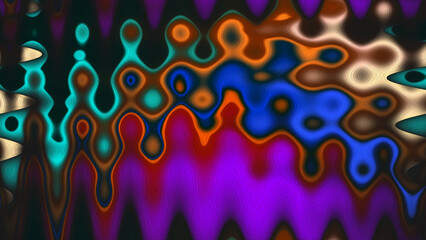 ABSTRACT DARK BACKGROUND RANDOM SQUARE PATTERN WITH OIL CONTOUR GRUNGY TEXTURE FLAT COLORFUL SHAPES...