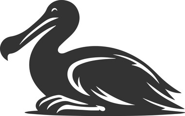 Illustration silhouette of a dodo bird vector drawing © MDAbdul