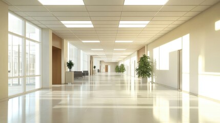 Bright Modern Office Corridor.