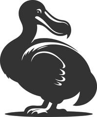 Illustration silhouette of a dodo bird vector drawing © MDAbdul