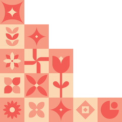 Mosaic Geometric Pattern Corner