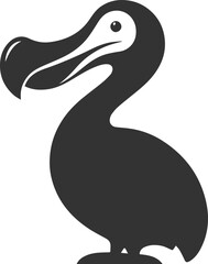Illustration silhouette of a dodo bird vector drawing © MDAbdul