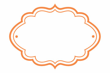 Fototapeta premium Red circle cloud speech bubble vector illustration