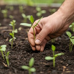 young plant in hand