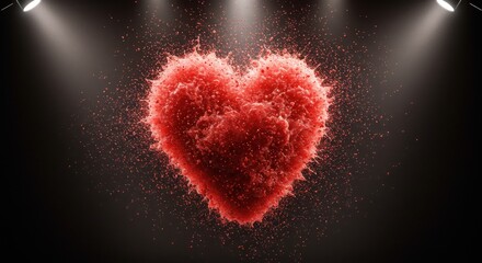 World blood donor day heart symbol animation