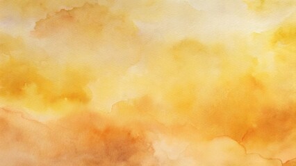 Obraz premium Golden Hour Watercolor Background with Soft Yellow and Peach Blend