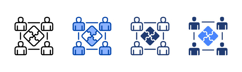 Team Building icon sheet multiple style collection