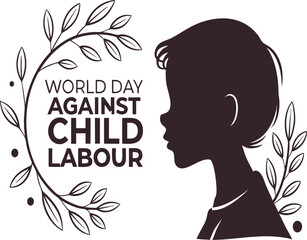 World Day Against Child Labour – Silhouette of Child in Protest Concept