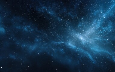Cosmic starfield with nebula formations in indigo hues, ideal for sci-fi film title sequences, astronomy educational materials, and VR planetarium visuals. 